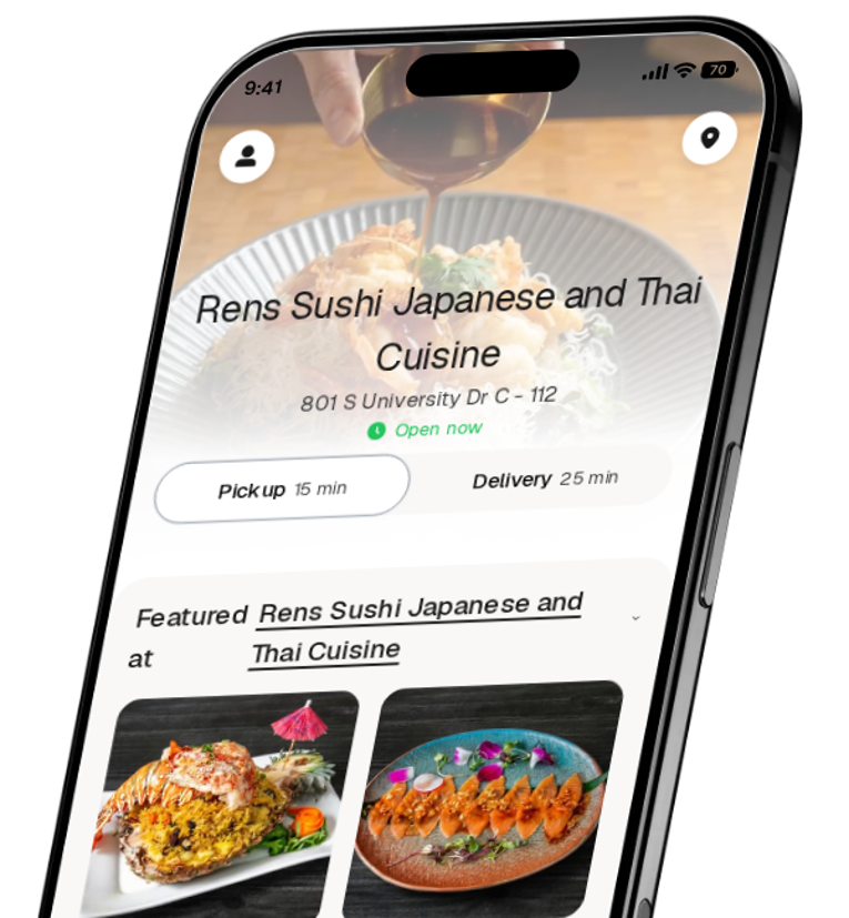 Rens Sushi Japanese and Thai Cuisine app preview