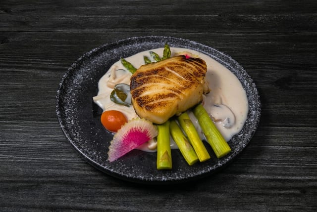 Chilean sea bass in aromatic coconut milk